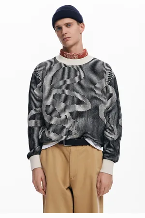 Desigual Floral Jacquard Sweater - - L
