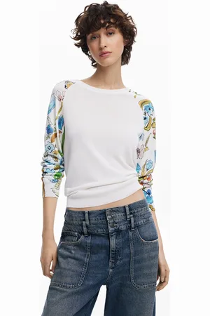 Desigual Floral sleeve sweater - - L