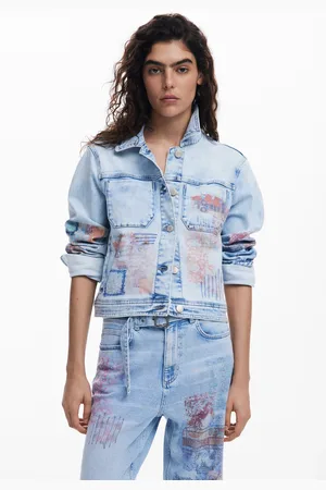 Desigual Denim jacket with patches - - L