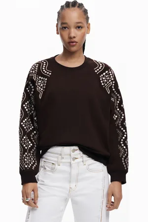 Desigual Studded sleeve sweatshirt - - L