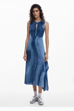 Desigual Jacquard cut-out dress - - L