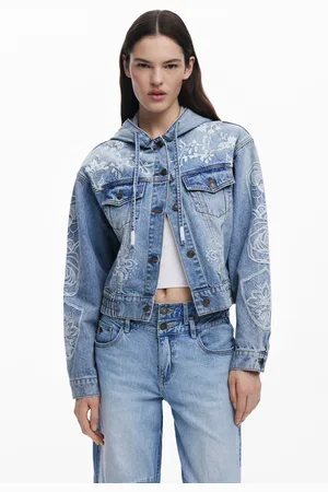 Desigual Denim jacket with hood - - L