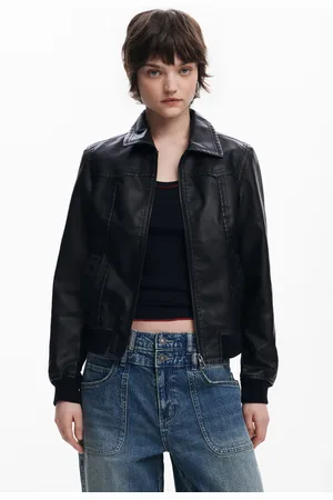 Desigual Faux leather biker jacket - - L