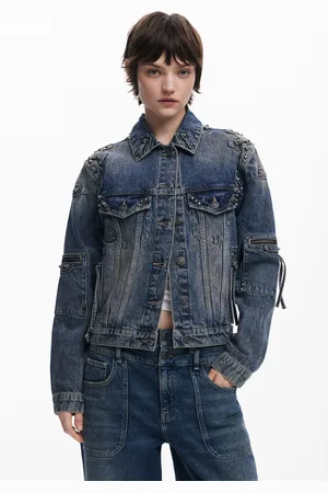 Desigual Studded denim jacket - - L