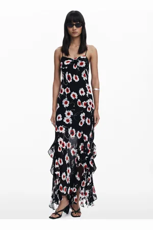 Desigual Poppy ruffle midi dress - - L