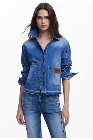 Desigual Floral denim jacket - - L