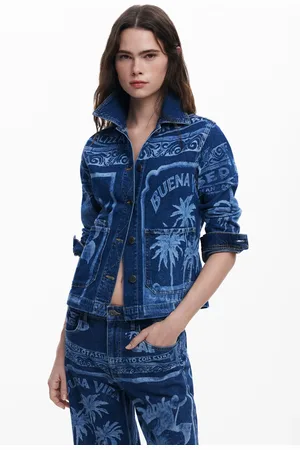 Desigual Palm tree denim jacket - - L