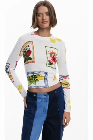 Desigual Tropical stamps sweater - - L