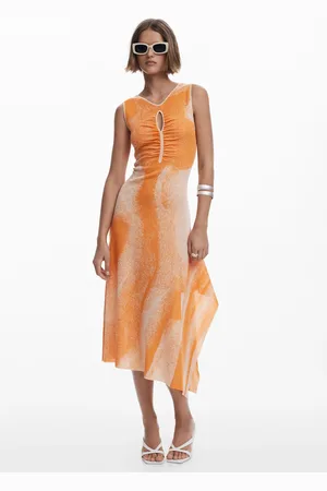 Desigual Jacquard cut-out dress - - L