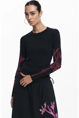 Desigual Orchid sleeve sweater - - L