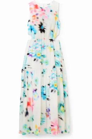 Desigual Long blurry cut-out dress - - L