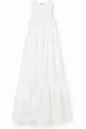 Desigual Long embroidered combination dress - - L