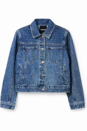 Desigual Studded denim trucker jacket - - S