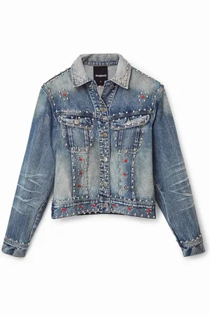 Desigual Johnson Hartig studded denim jacket - - L