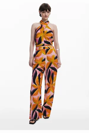 Desigual Floral print trousers - - L