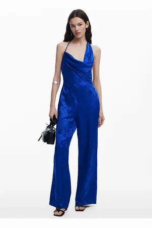 Desigual Asymmetric Wide Leg Fluid Jumpsuit - - XL