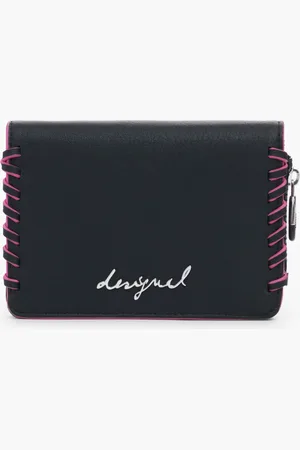 Desigual Small braided leather-effect wallet - - U