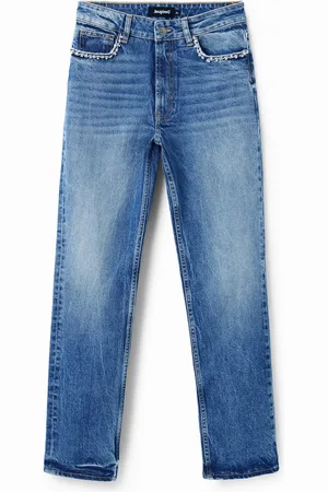 Desigual Rhinestone detail straight jeans - - 34