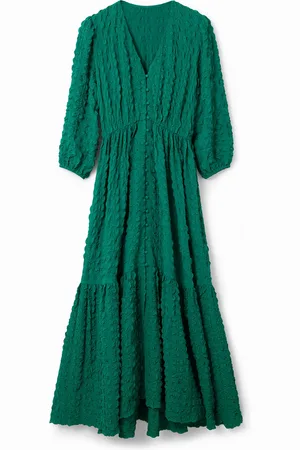 Desigual Textured long dress - - L