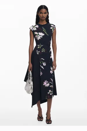 Desigual Asymmetric floral dress - - M