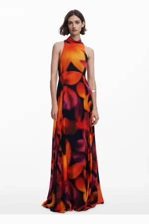 Desigual Long halter floral dress - - L