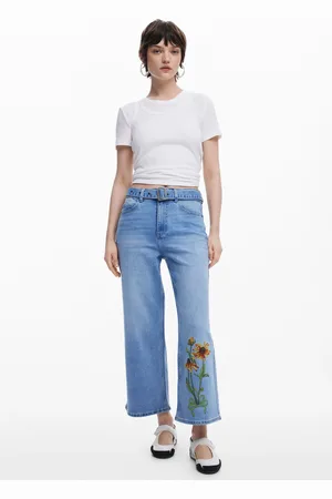 Desigual Sunflower culotte jeans - - 40