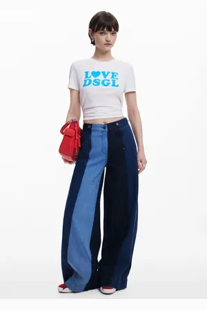 Desigual Wide Leg jeans with panels - - 36