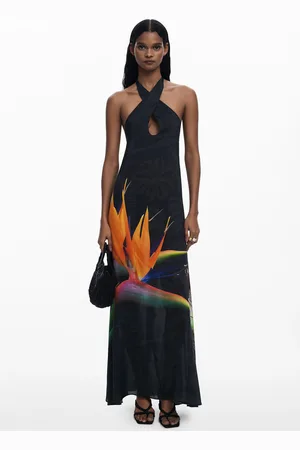 Desigual Printed long dress - - L