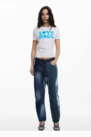 Desigual Baggy patch jeans - - 36