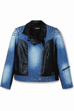 Desigual Hybrid denim biker jacket - - M