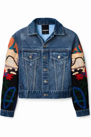 Desigual Ethnic denim trucker jacket - - XL