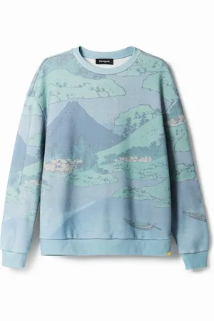 Desigual Japanese landscape sweatshirt - - L