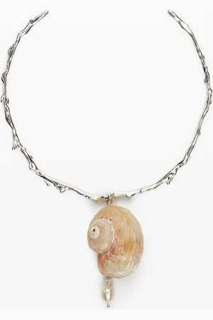 Desigual Rigid silver-plated shell necklace Zalio - - U