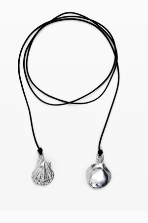 Desigual Multi-position pendant silver-plated leather cord Zalio - - U