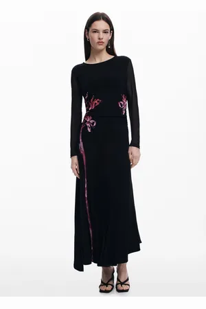 Desigual Asymmetric lily long dress - - M