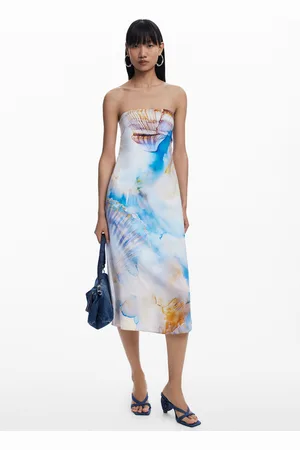 Desigual Bardot dress with shells - - L