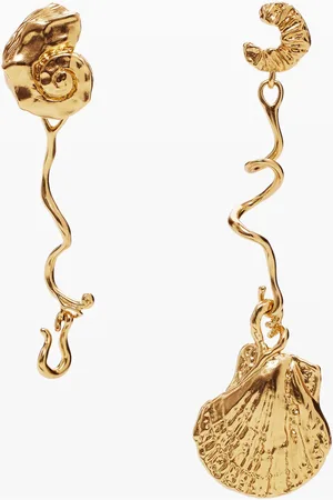 Desigual Irregular gold shell earrings Zalio - - U