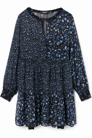 Desigual Short floral chiffon dress - - L