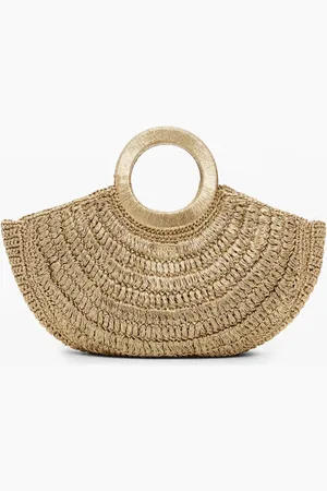 Desigual Medium raffia hoop bag - - U