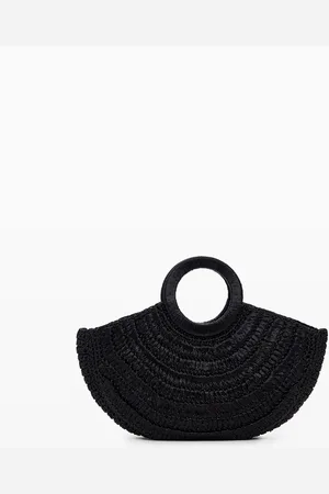 Desigual Medium circular raffia bag - - U