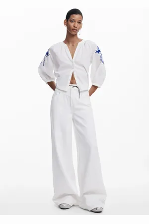 Desigual Wide Leg Basic Jeans - - 44