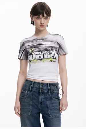 Desigual Short-sleeve palm tree T-shirt - - L