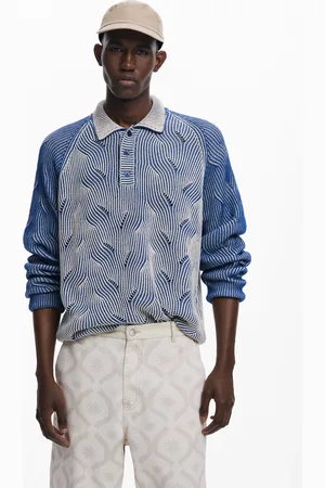 Desigual Heathered polo sweater - - L