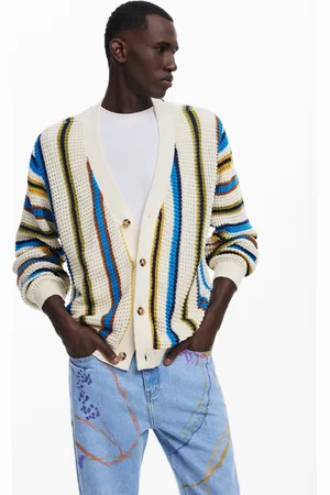 Desigual Striped knit cardigan - - L