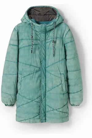 Desigual Long quilted coat - - L