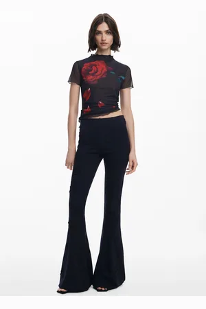 Desigual Tyler McGillivary floral bell-bottom pants - - M