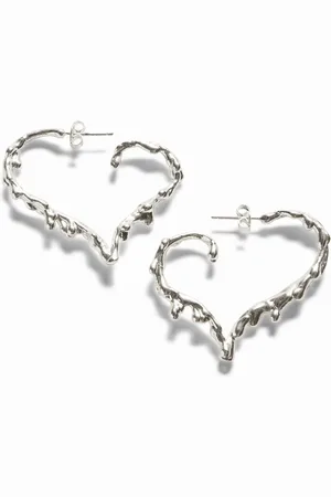 Desigual Zalio silver plated heart earrings - - U