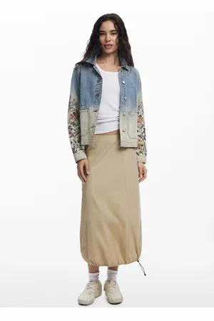 Desigual Floral denim jacket - - L