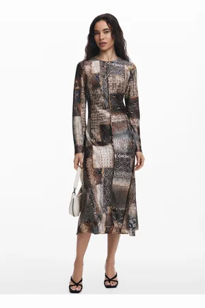 Desigual Flowy animal print dress - - L