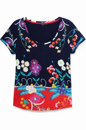 Desigual Tropical floral print T-shirt - - L
